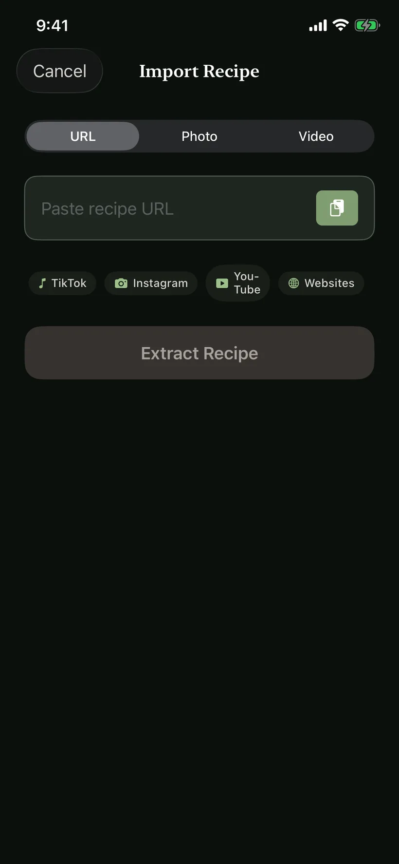 Importing a recipe into SeeMeCook