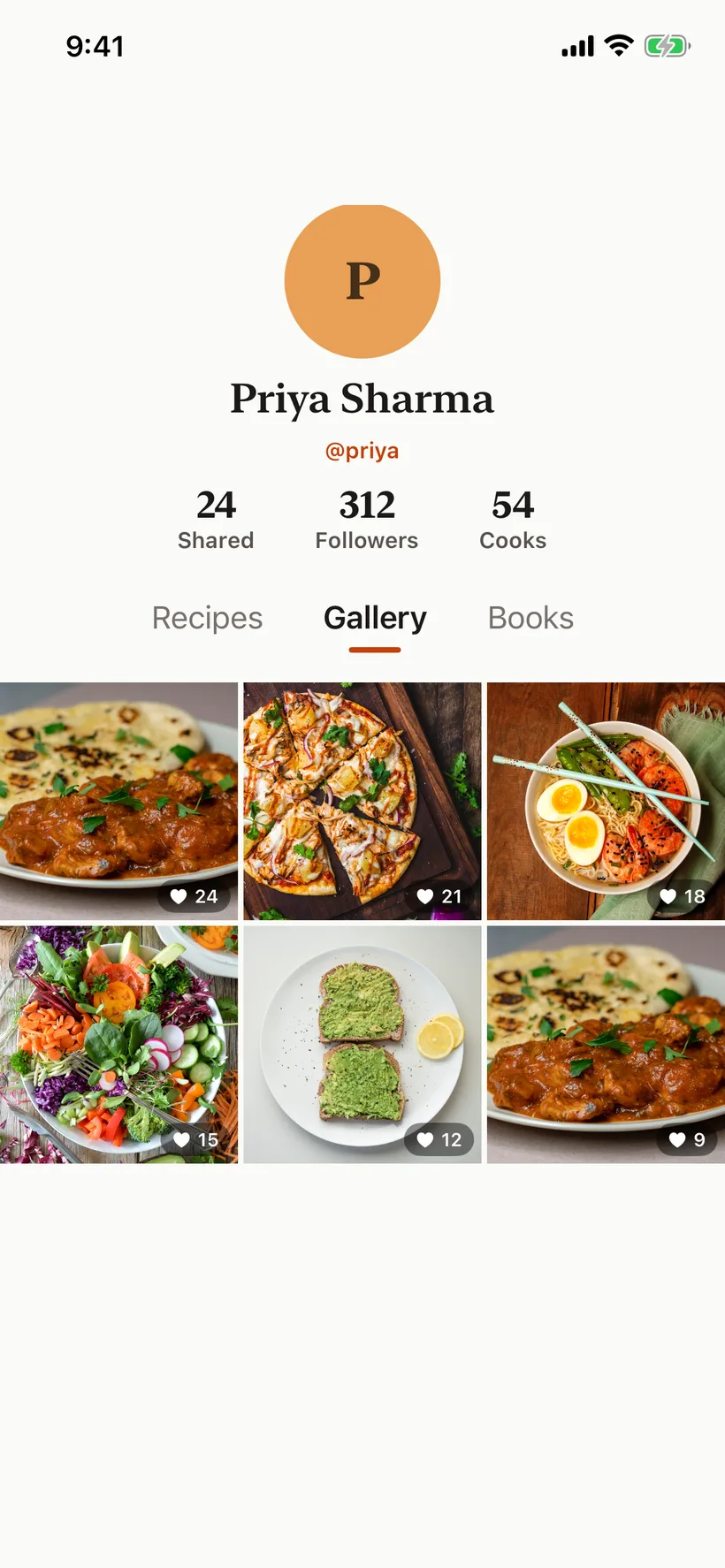 SeeMeCook profile and recipe collection